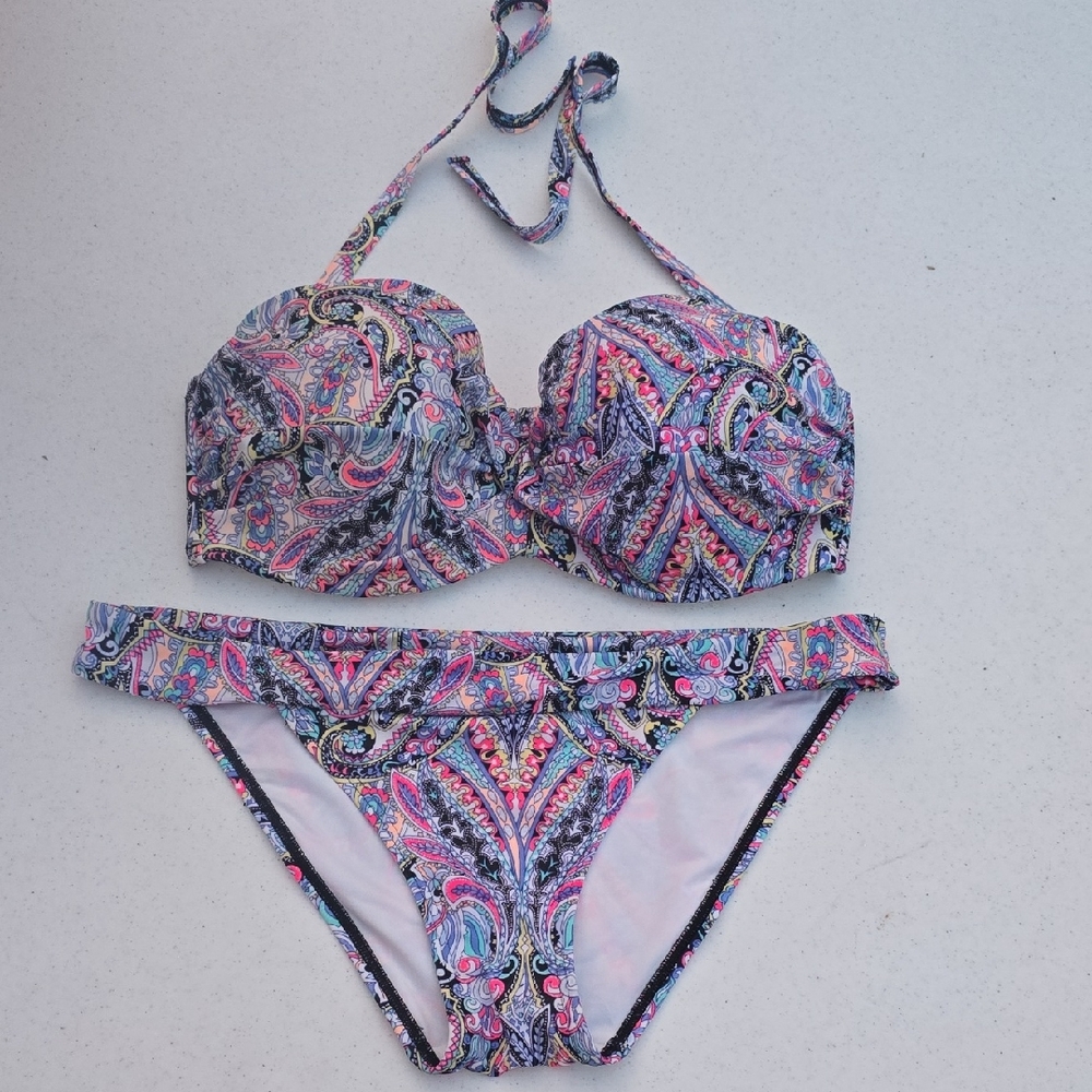 Victoria's Secret Pink and Blue Bikini Set